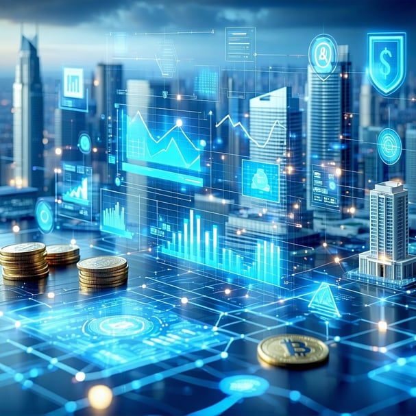The featured image for this article should depict a visually striking and modern representation of artificial intelligence in action within the financ-1